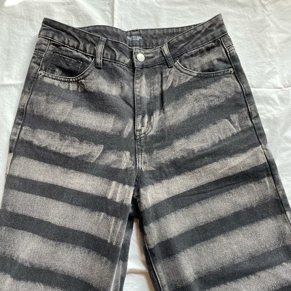Wide leg jeans with stripes - Picture 2 of 4